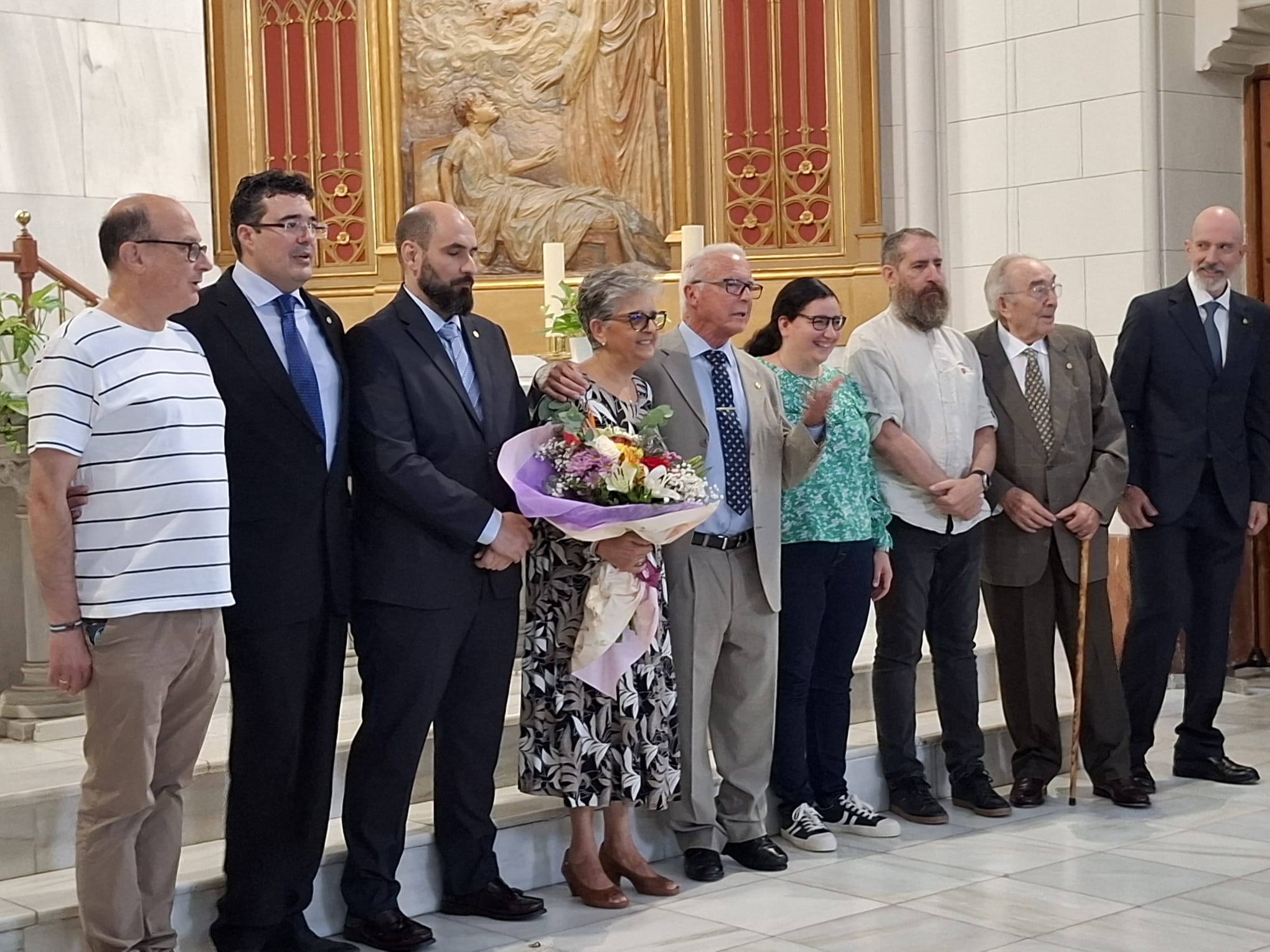 Momentos del acto en la Iglesia de María Auxiliadora