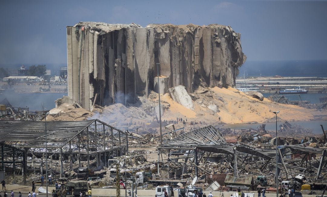 Las explosiones que arrasaron la capital del Líbano, Beirut.