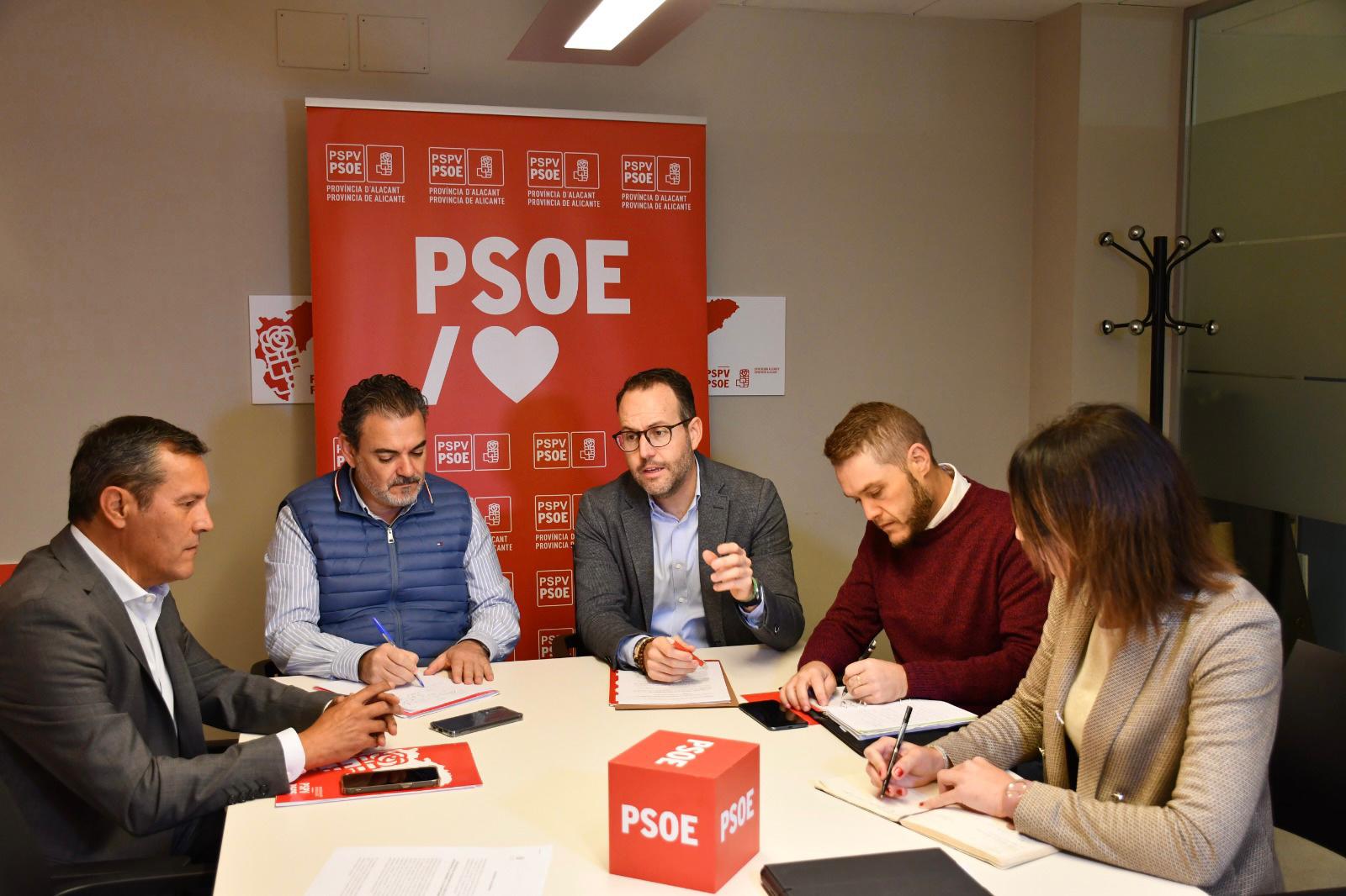 Reunión PSOE con la Diputación