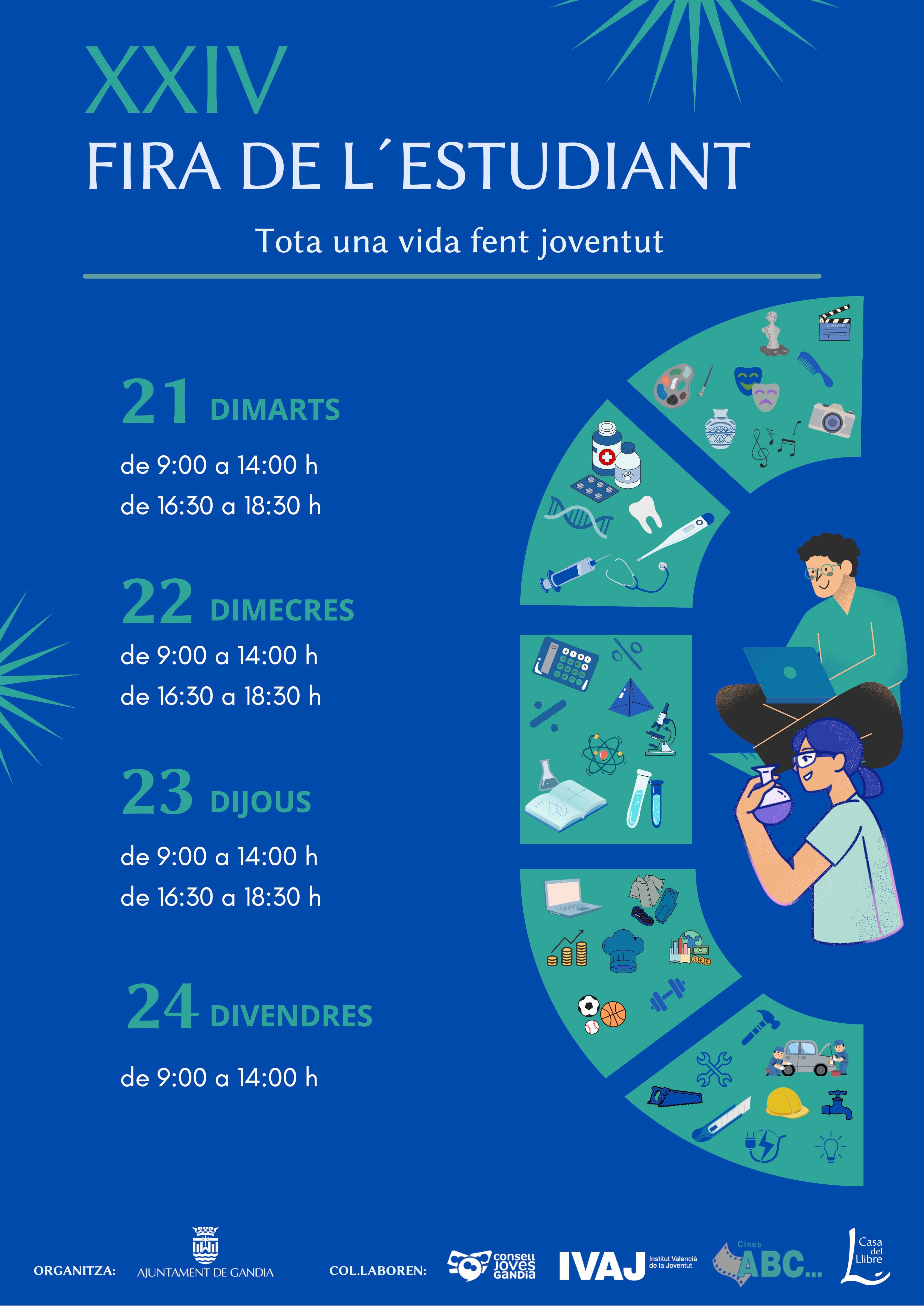 Cartel de la XXIV Fira de l'Estudiant de Gandia