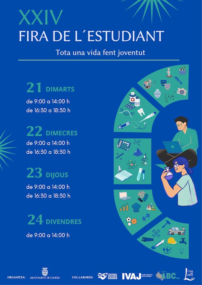 Cartel de la XXIV Fira de l'Estudiant de Gandia