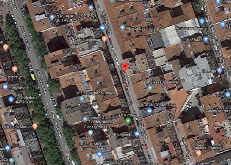 Calle San Roque, en el barrio de Delicias