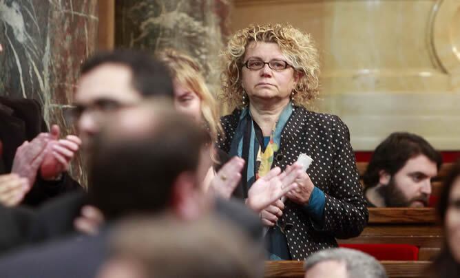 La diputada socialista y exconsellera de Salud, Marina Geli, durante el pleno del Parlament