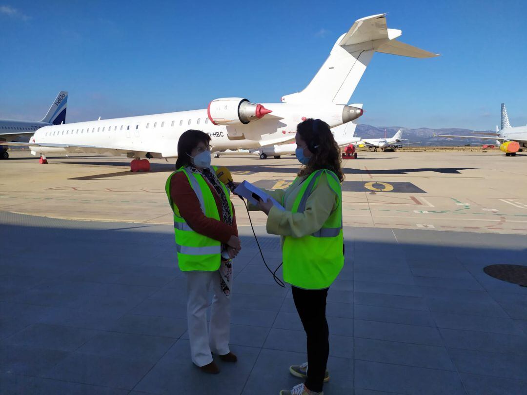 La directora general del aeropuerto de Castellón, Blanca Marín, en una entrevista en Hoy por Hoy Castellón 