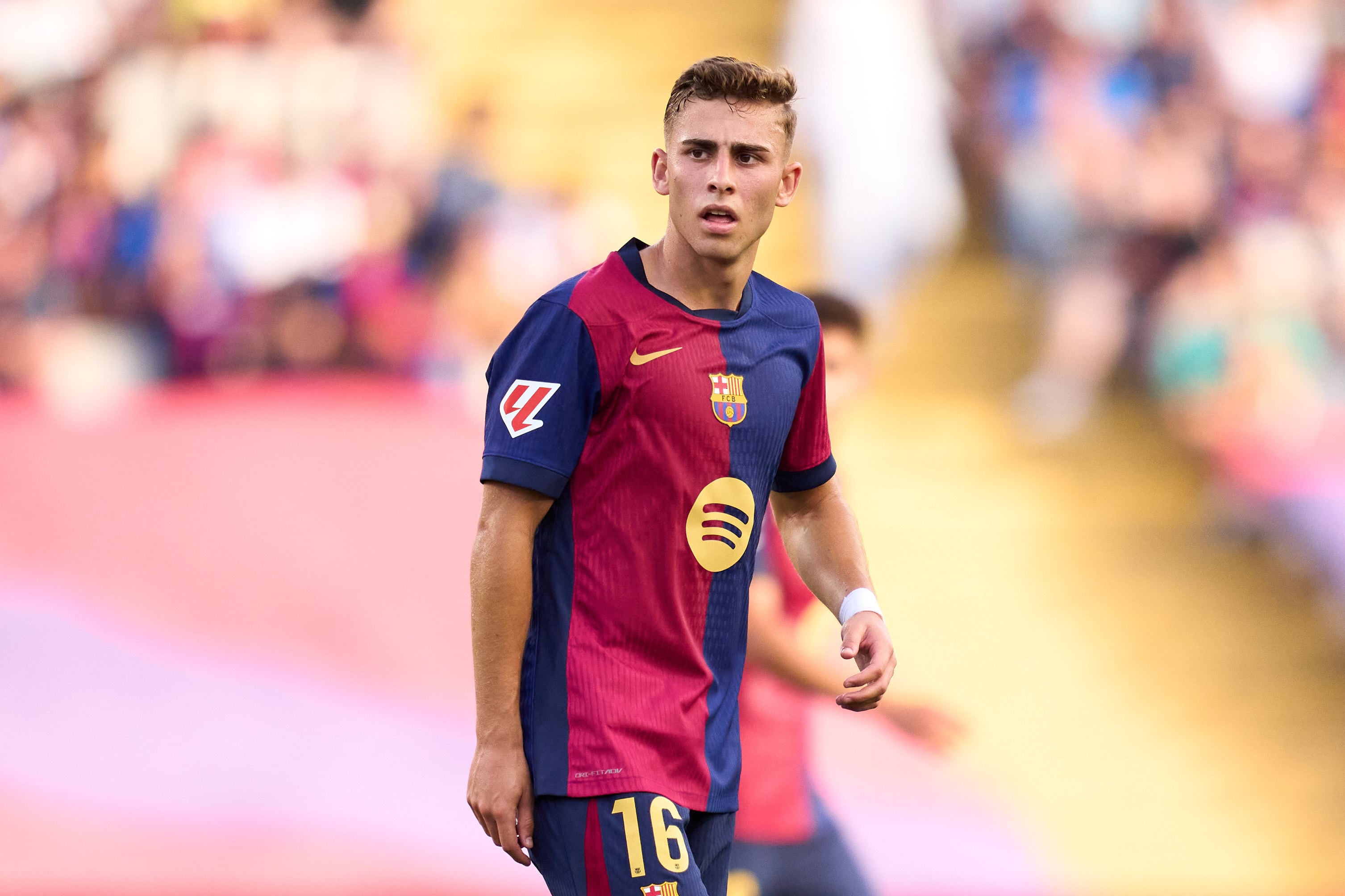 Fermín López durante el partido frente al Valladolid