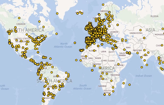 Mapa que refleja casos de jóvenes tanto dentro como fuera del país que viven en condidiones precarias