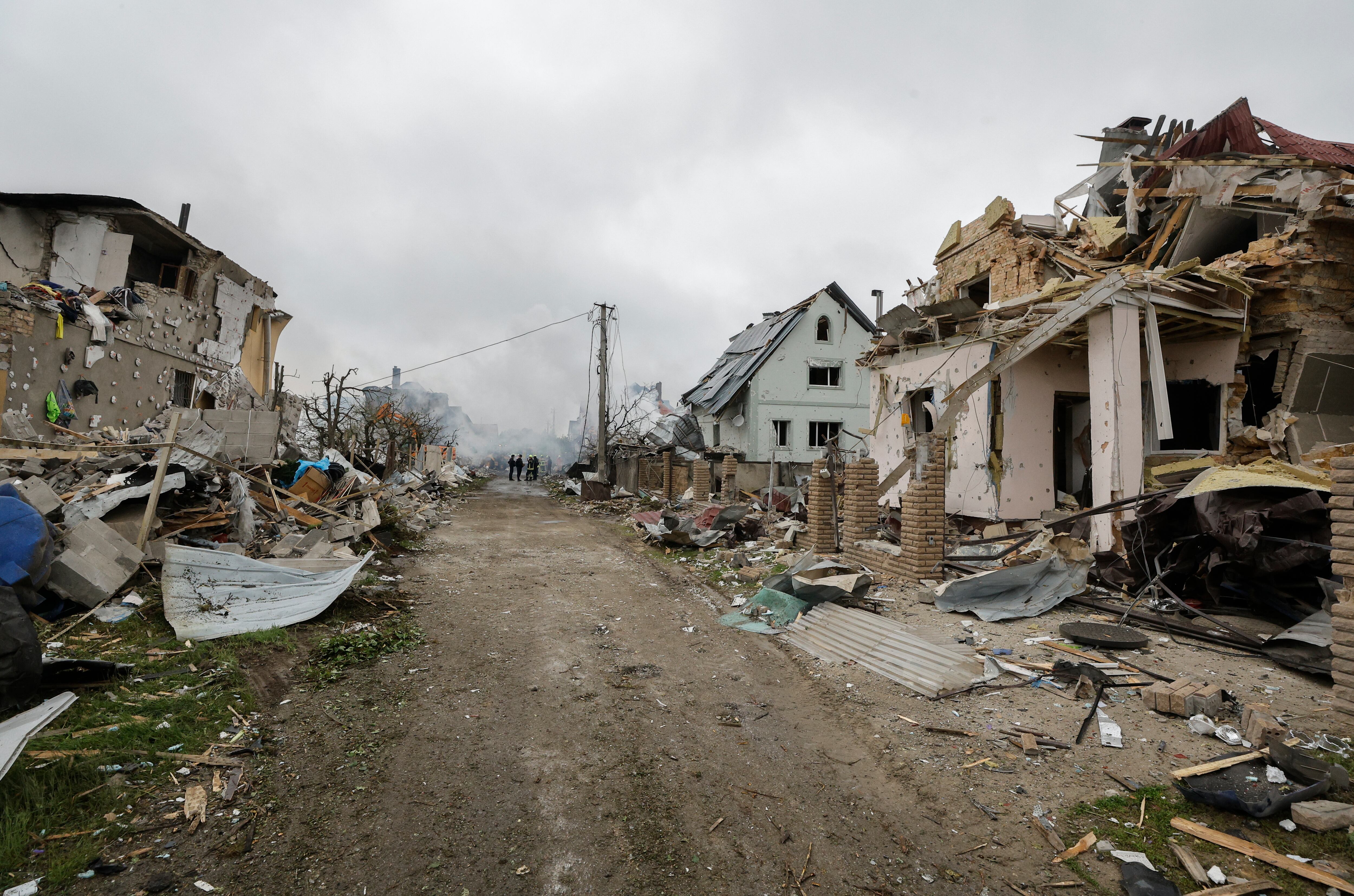 Daños provocado por drones rusos en Ucrania.(Rusia, Ucrania, Kiev) EFE/EPA/SERGEY DOLZHENKO
