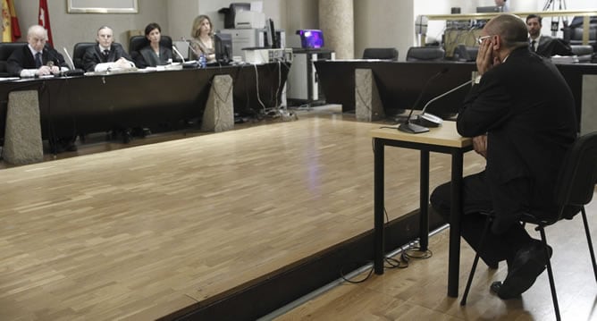 Elpidio José Silva, durante el juicio contra él en el Tribunal Superior de Justicia de Madrid