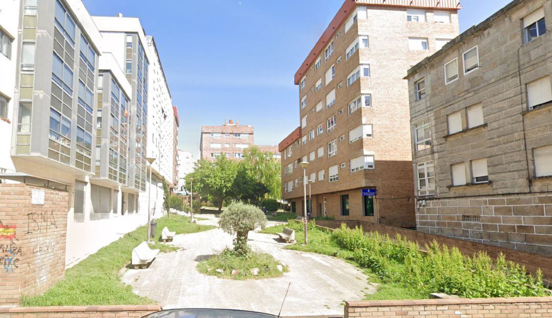 Plaza Mestre José Campos Pérez en Vigo, en el barrio del Calvario. 