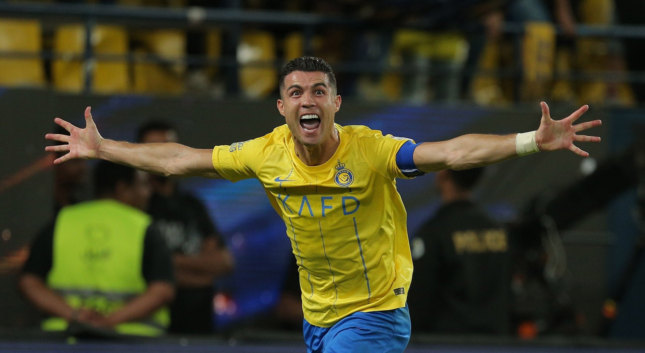 Cristiano Ronaldo celebrando un gol con el Al-Nassr