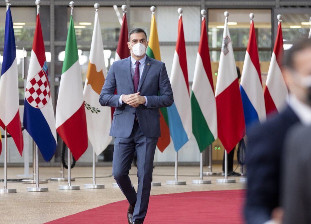 El presidente del Gobierno, Pedro Sánchez, en la reunión del Consejo Europeo.