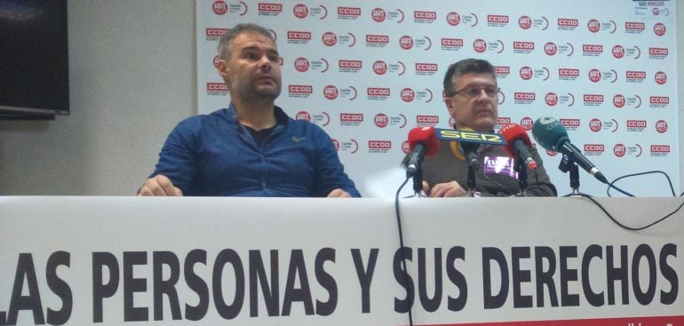 Oscar García (CCOO) y Javier García (UGT)