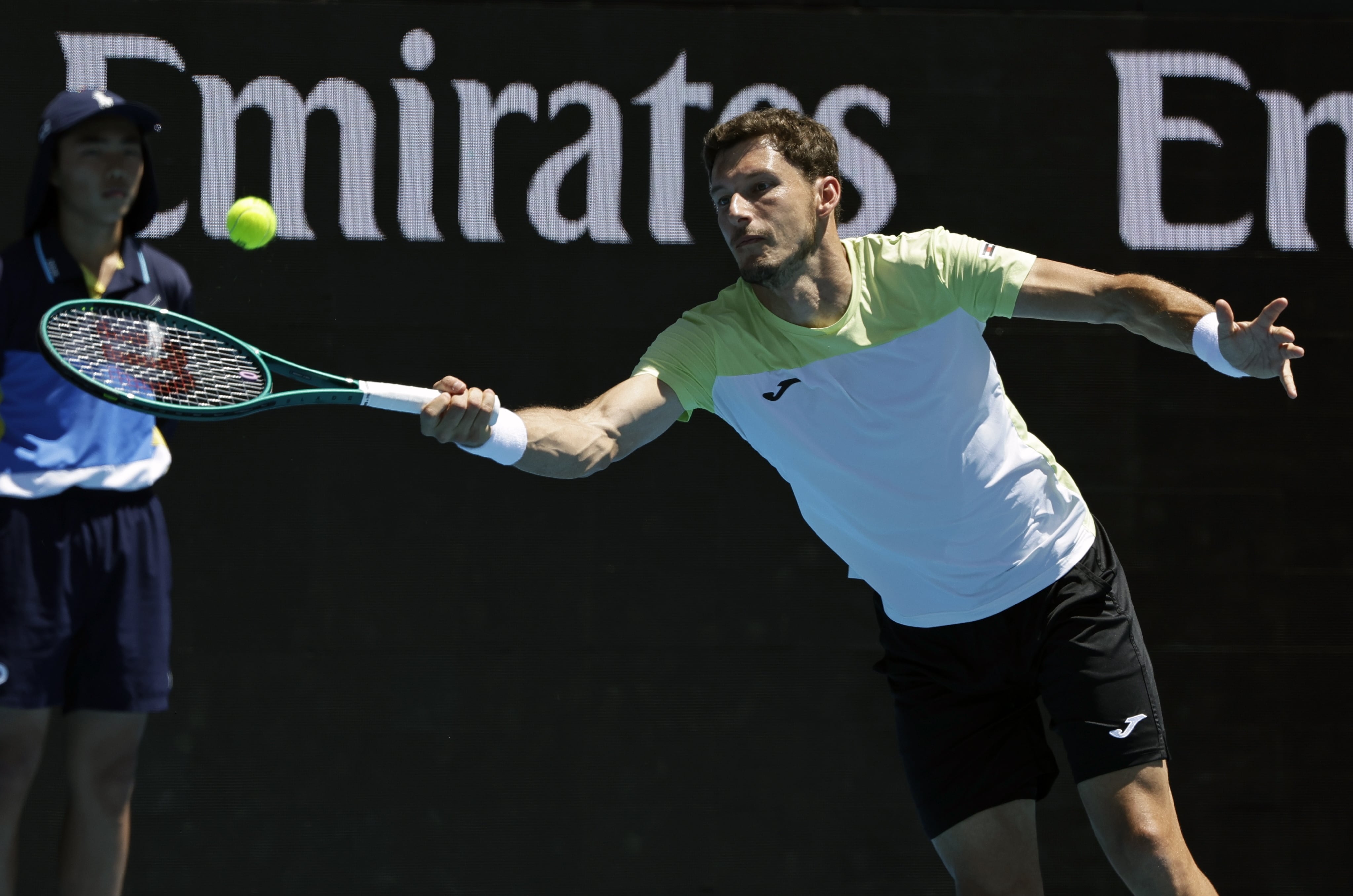 Pablo Carreño durante el partido de segunda ronda del Abierto de Australia contra el estadounidense Ben Shelton.