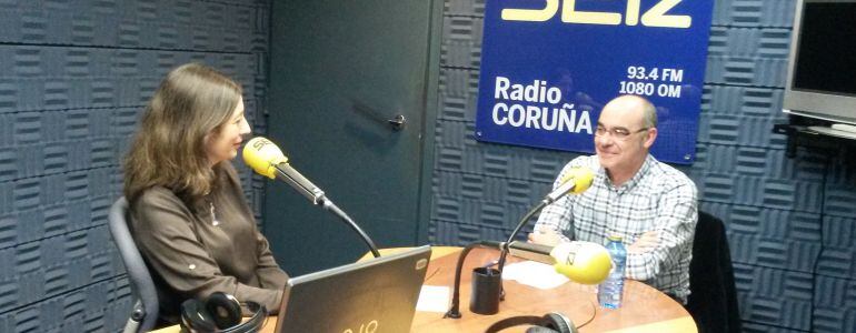 Francisco Jorquera en Radio Coruña. Foto de archivo