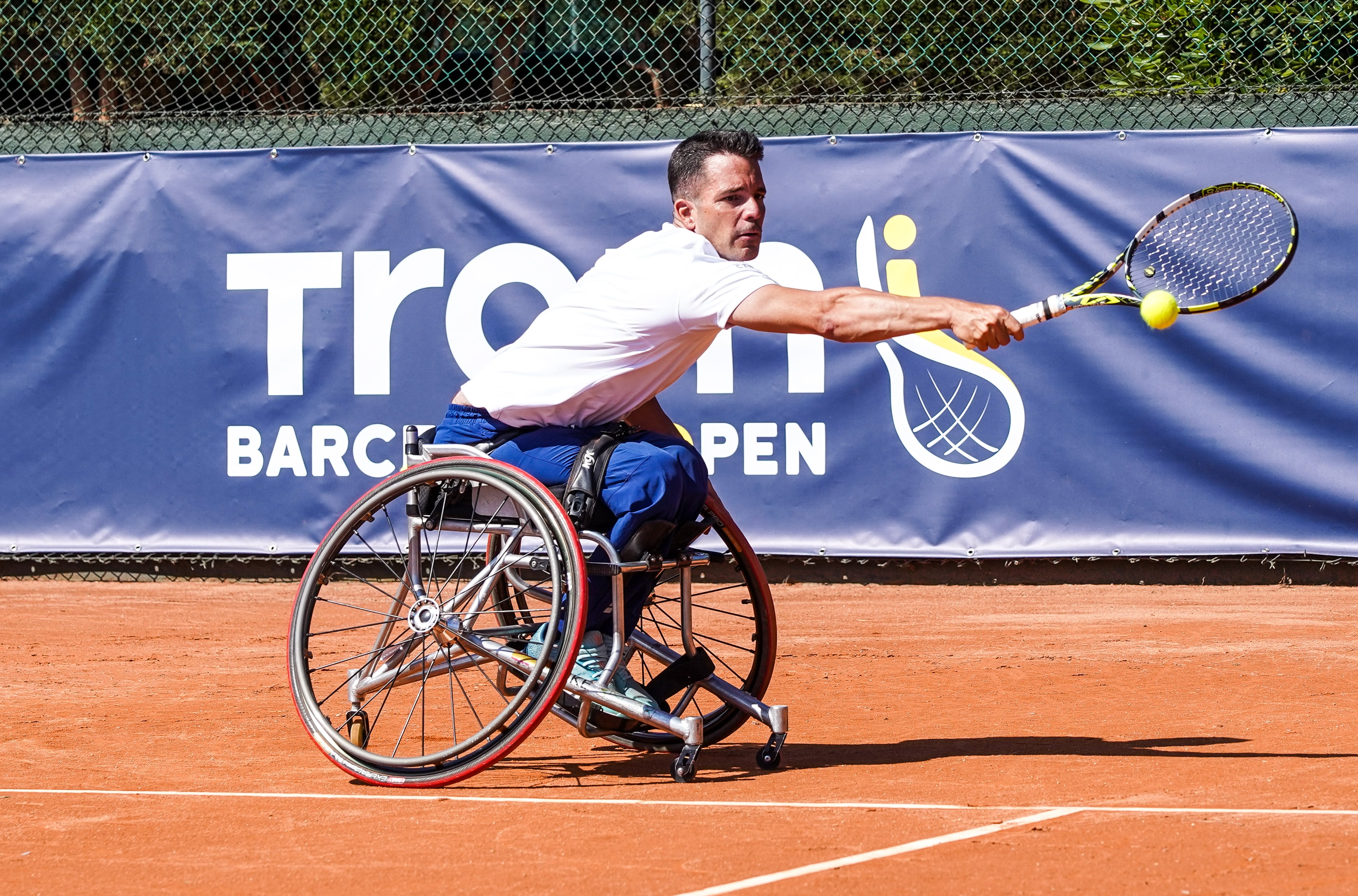 Kike Siscar en el Torneo internacional de tenis en silla de ruedas de Barcelona.
