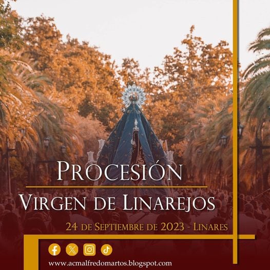 Cartel de la procesión de la Virgen de Linarejos