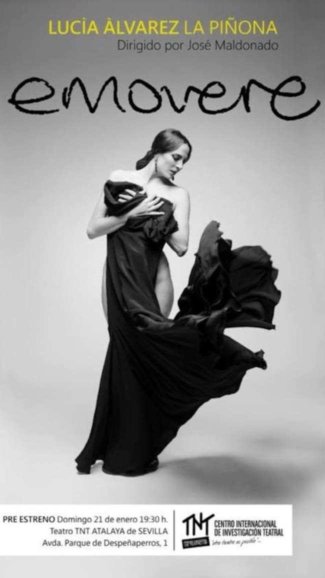 Cartel anunciador del próximo espectáculo de la bailaora Lucía Álvarez "La Piñona"