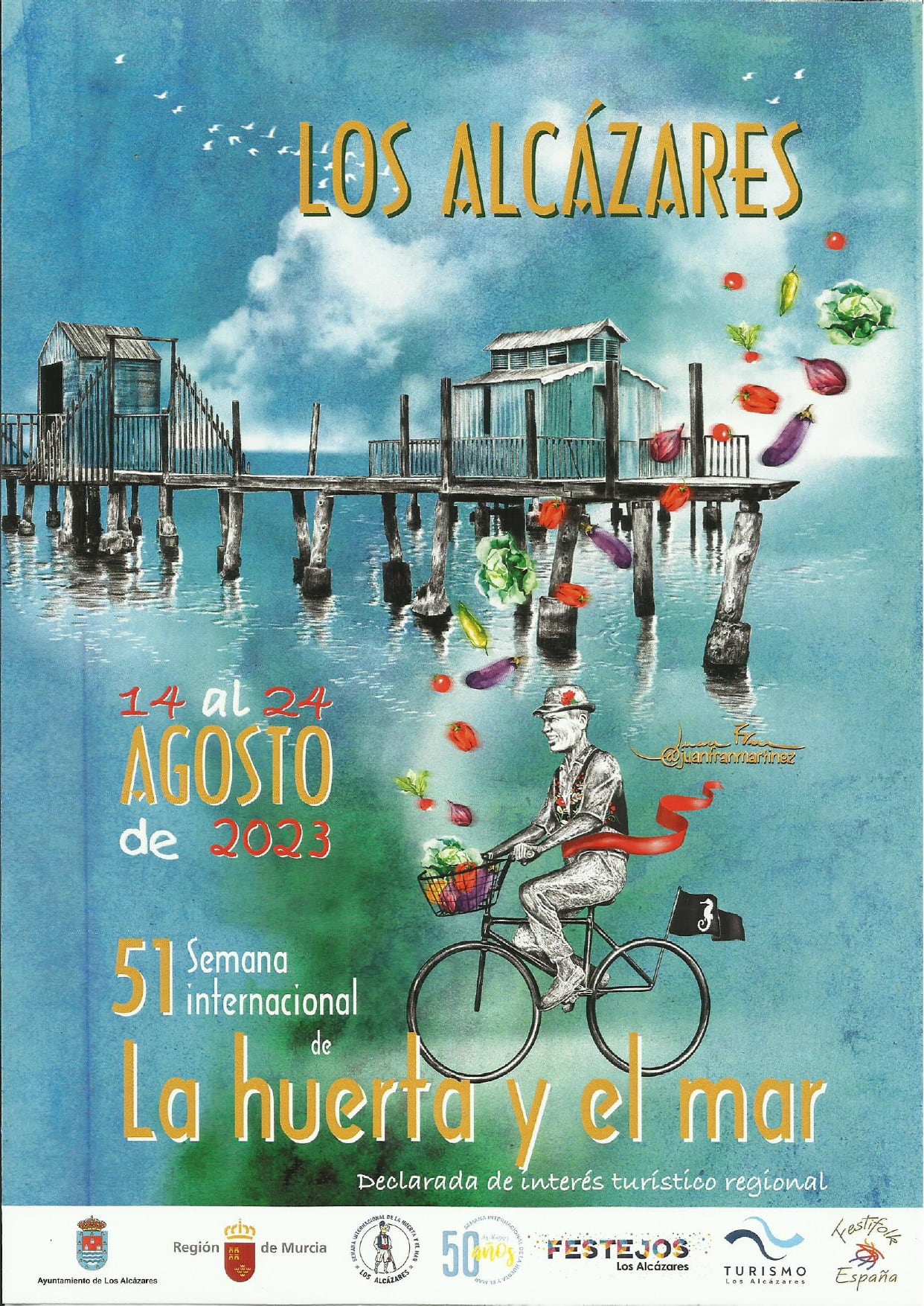 Cartel anunciador de la LI Semana Internacional de la Huerta y el Mar de Los Alcázares, obra de Juanfran Martínez