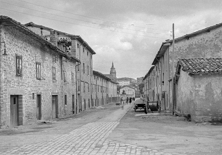 El antiguo barrio de Santa Isabel en Vitoria