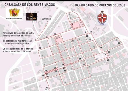 Recorrido barrio Sagrado Corazón, Novelda