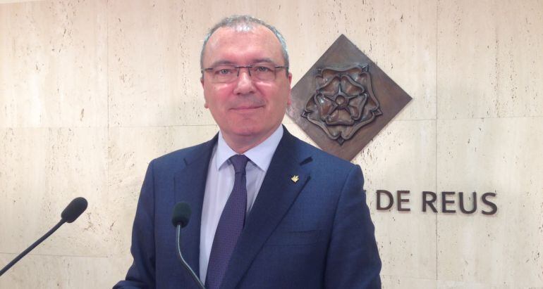 L&#039;alcalde Carles Pellicer, aquest dissabte a l&#039;Ajuntament de Reus.