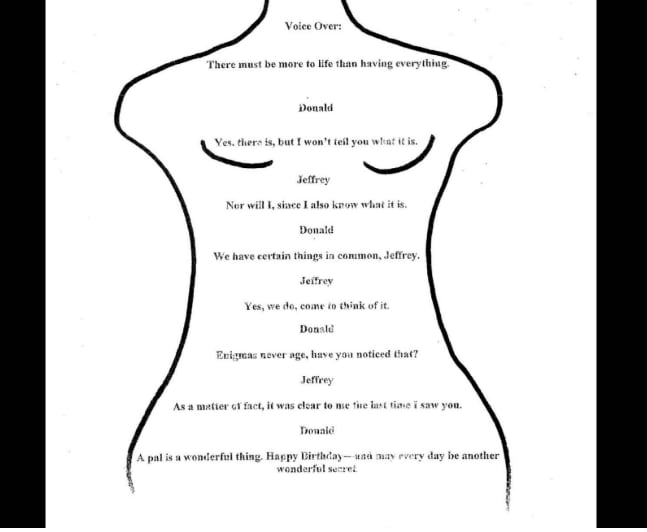 La carta de felicitación de Donald Trump a Jeffrey Epstein.