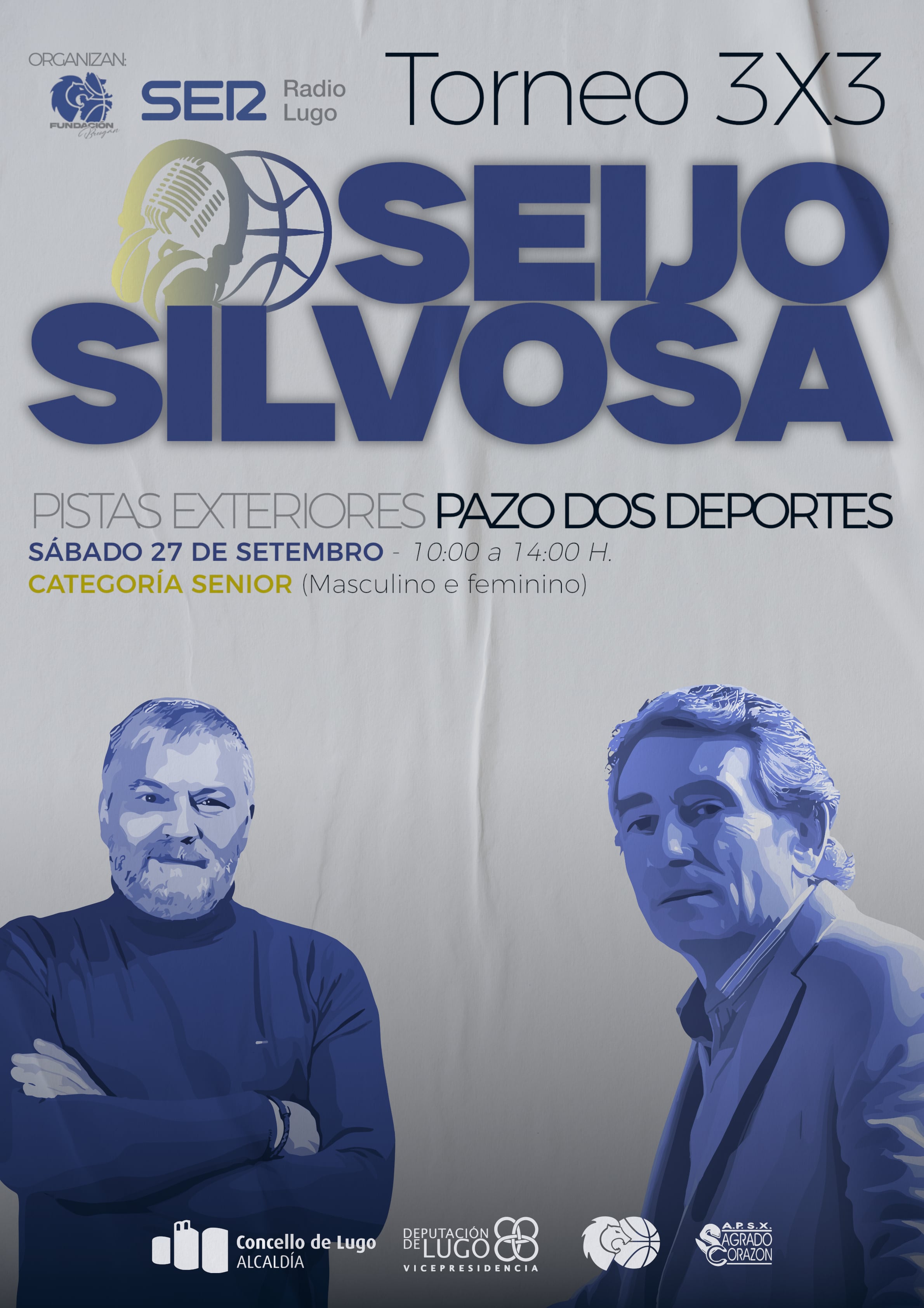 Cartel del I Torneo 3X3 Seijo Silvosa