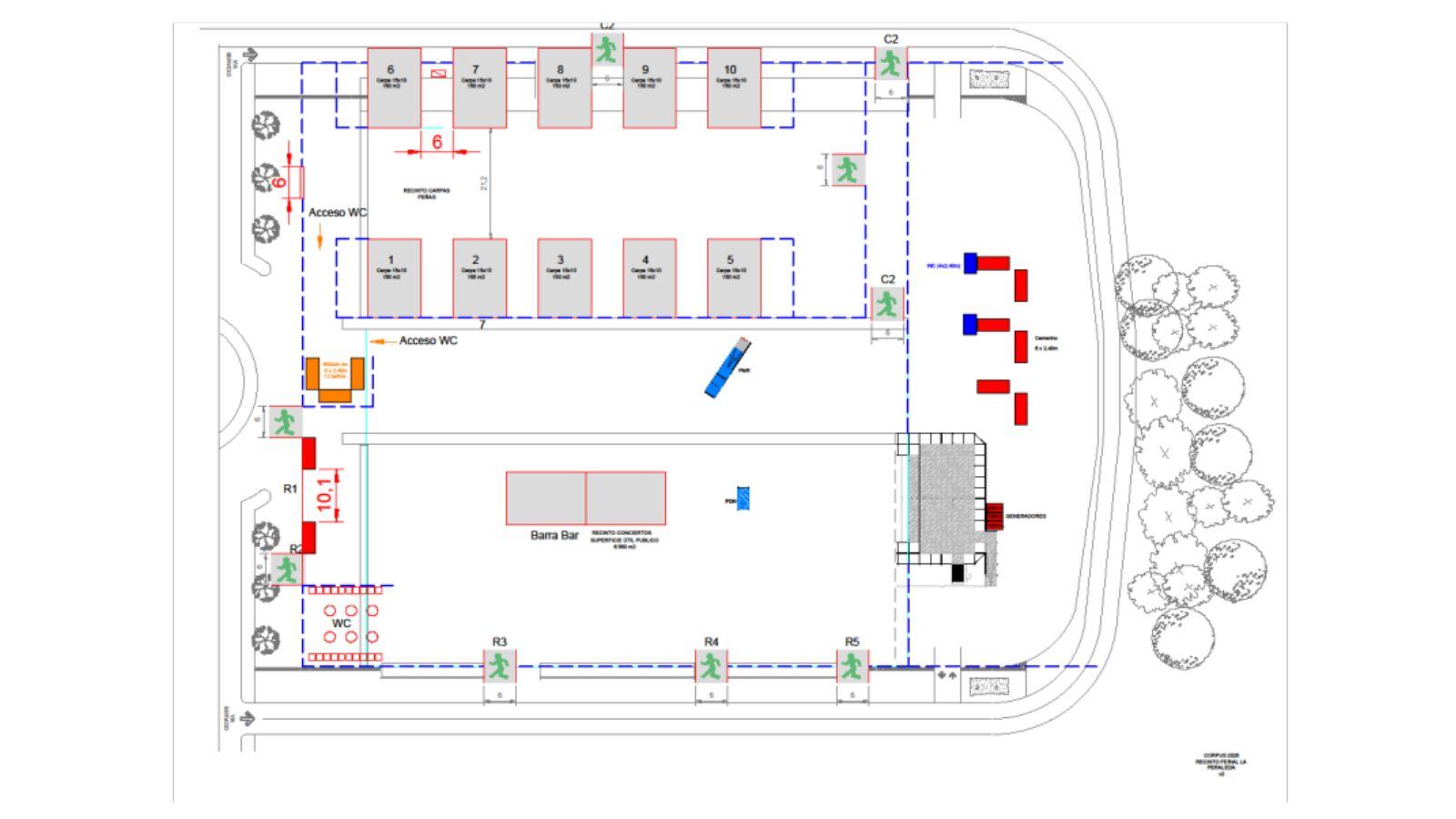 Plano de la situación de las diferentes carpas del próximo Corpus de Toledo