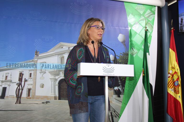 Cristina Teniente, en la rueda de prensa