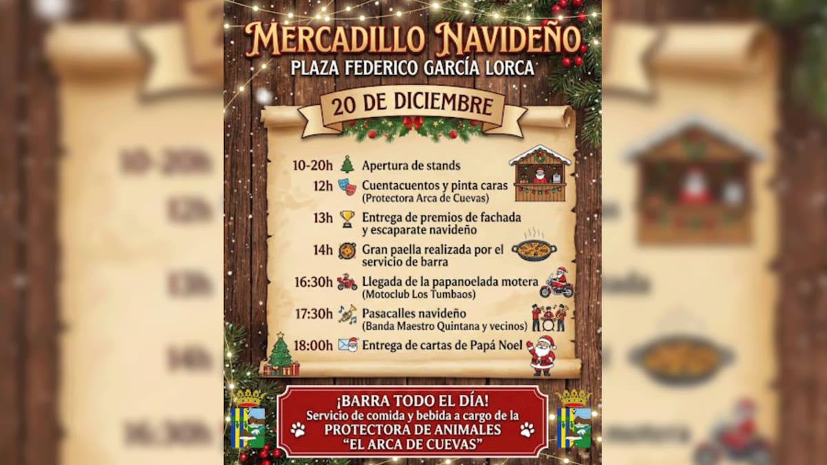 Entrevista Julio Ríos. Mercadillo navideño Cuevas de San Marcos