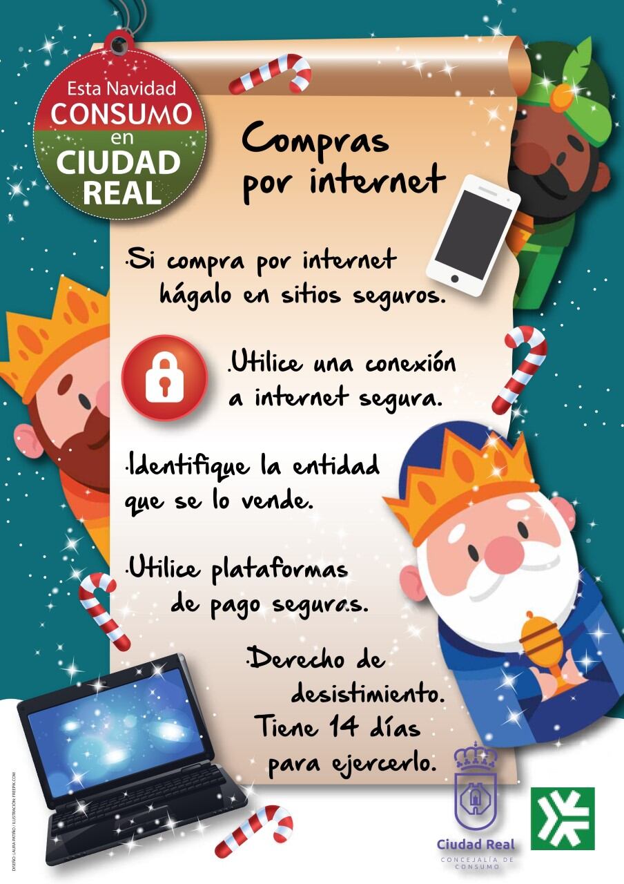 Cartel que ha diseñado el Ayuntamiento a tener en cuenta en las compras on line