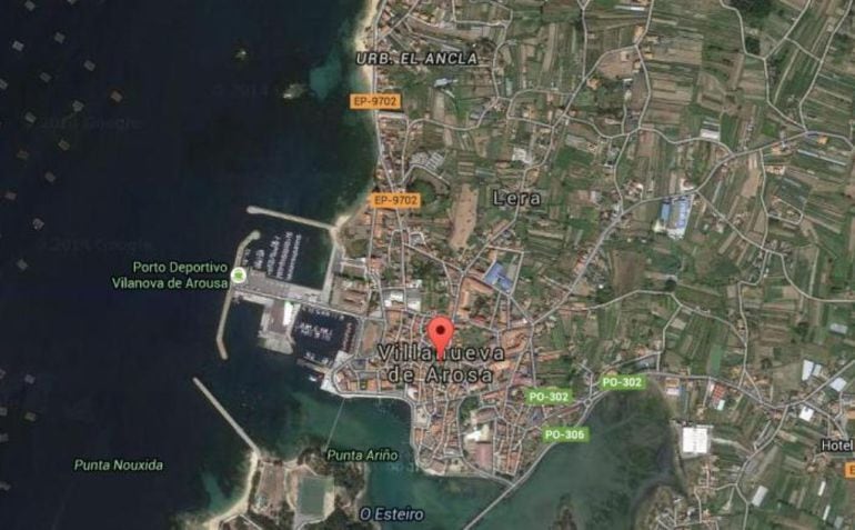 Imagen aérea de Vilanova de Arousa