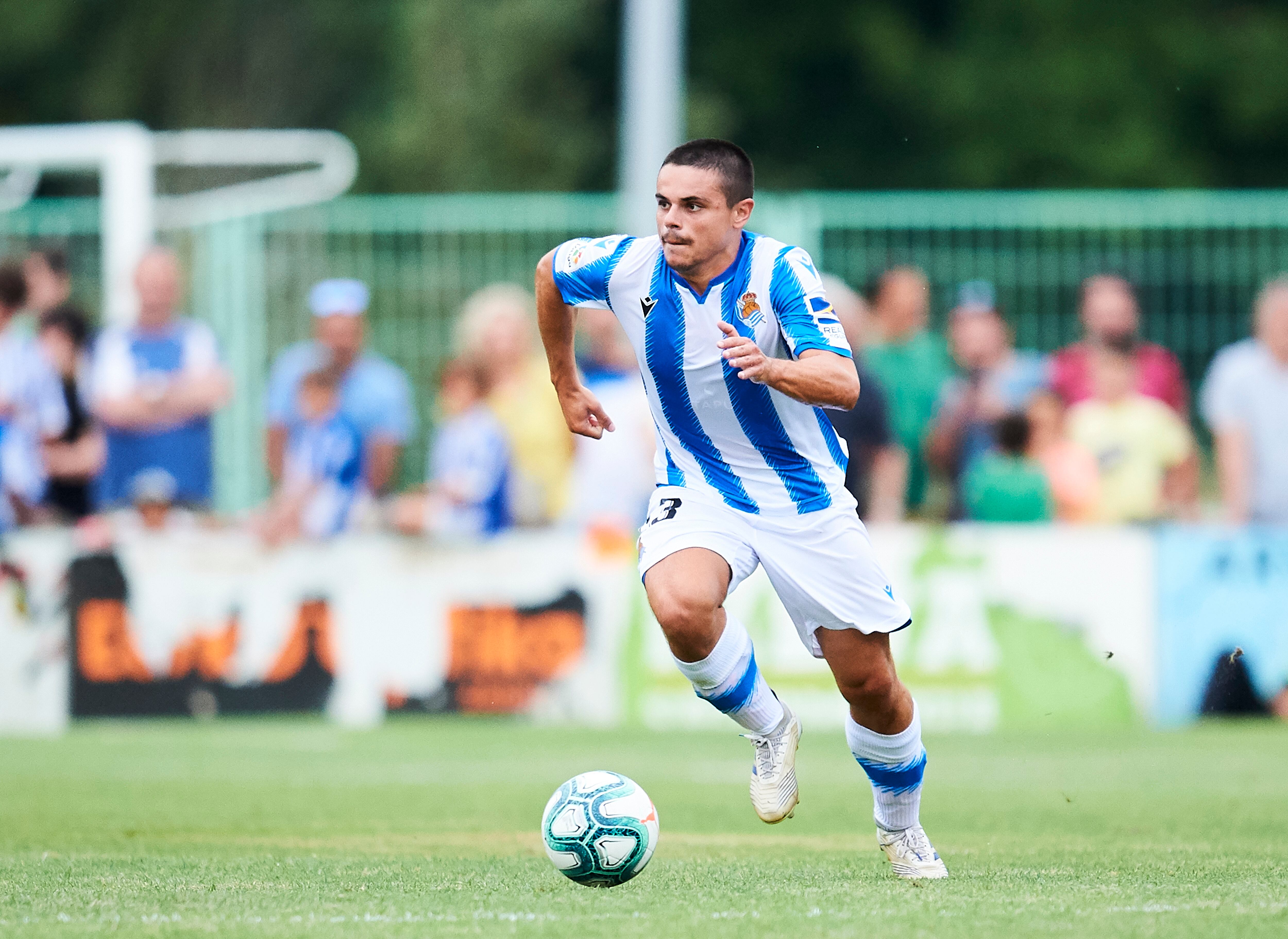 Luca Sangalli en un amistoso de pretemporada con la Real Sociedad