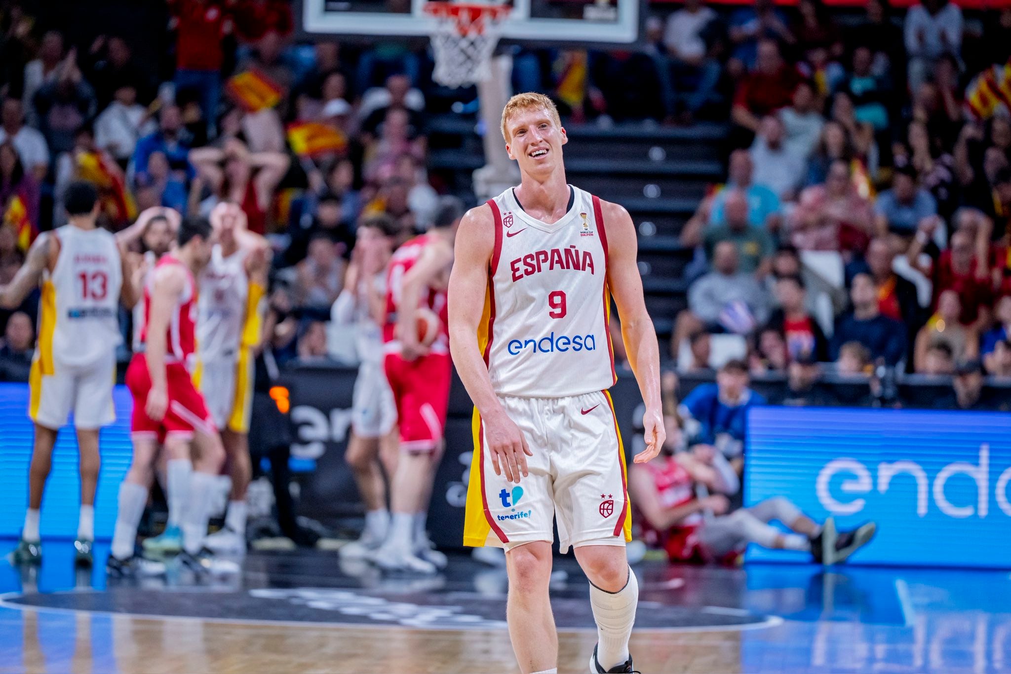 Alberto Díaz, en el partido que jugó la selección española en Tenerife