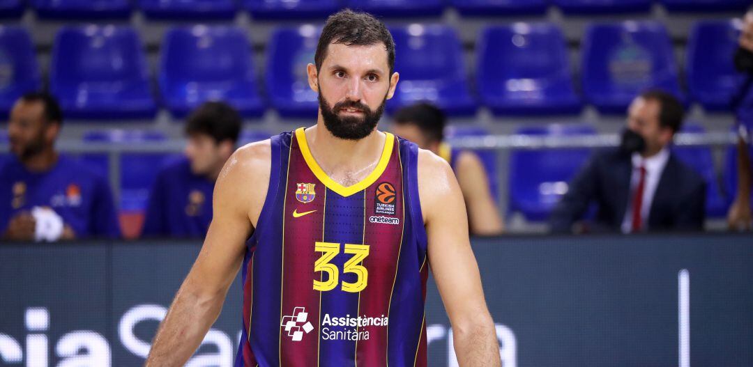 Mirotic, durante un partido de Euroliga de esta temporada con el Barcelona