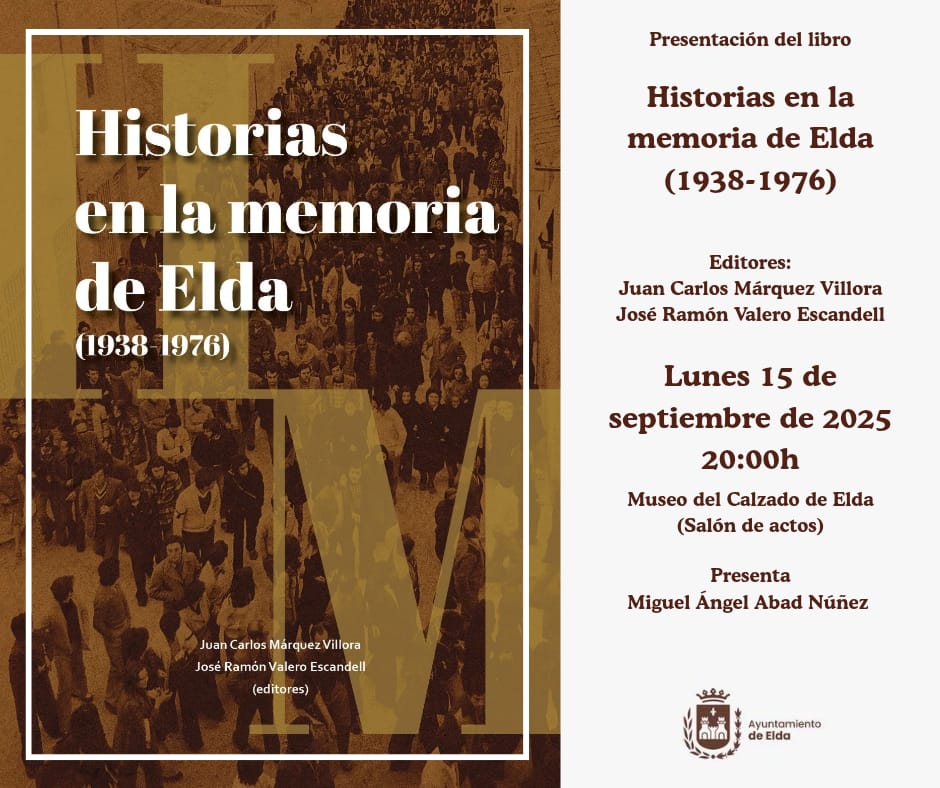 La presentación oficial será el lunes 15 de septiembre, a las 20.00 h, en el Salón de Actos del Museo del Calzado