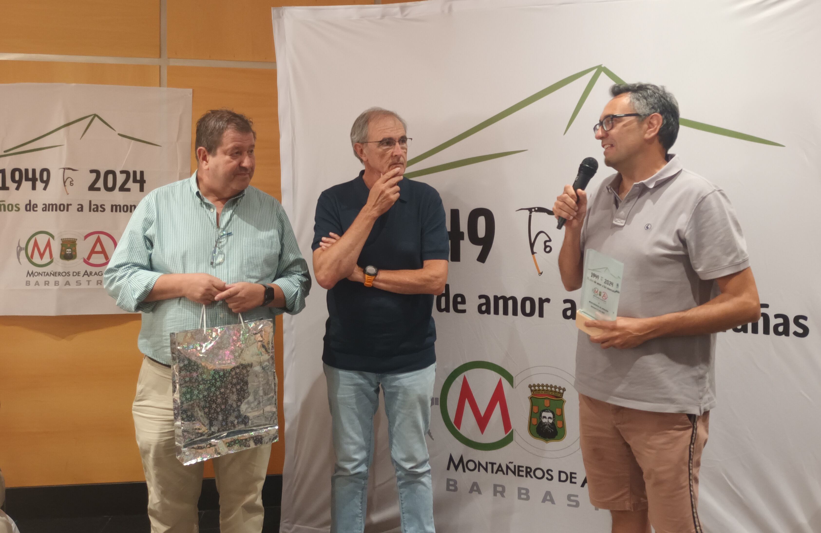 José Masgrau, Javier Franco y Sergio Lafuente ( Montañeros de Aragón de Zaragoza)