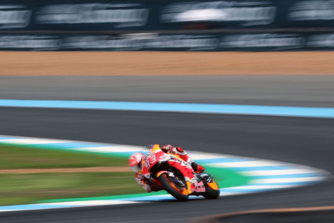 Marc Márquez durante la clasificación del GP de Tailandia. 