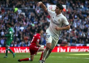 Álvaro Morata celebra su gol.