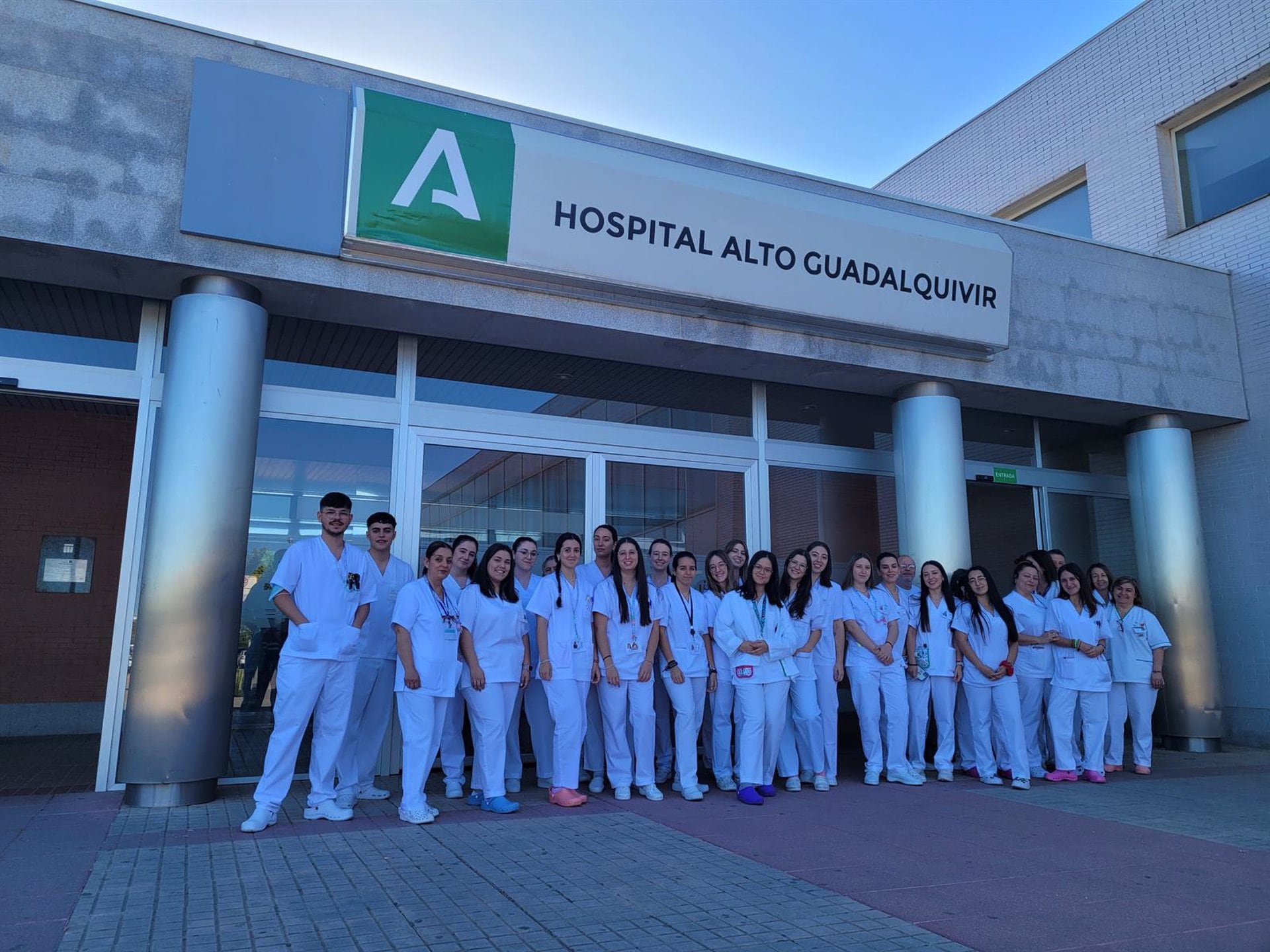 Alumnado en prácticas en el Hospital Alto Guadalquivir