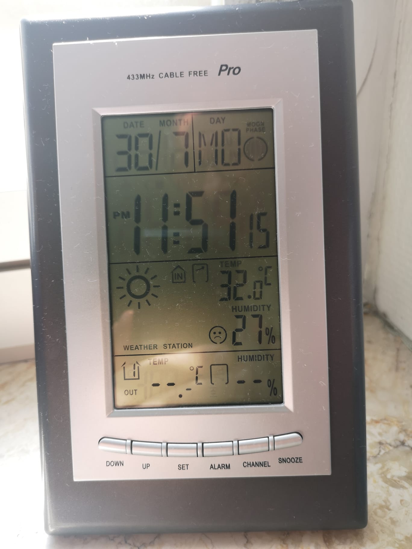 Imagen de los 32 grados que ha marcado el termómetro esta semana.