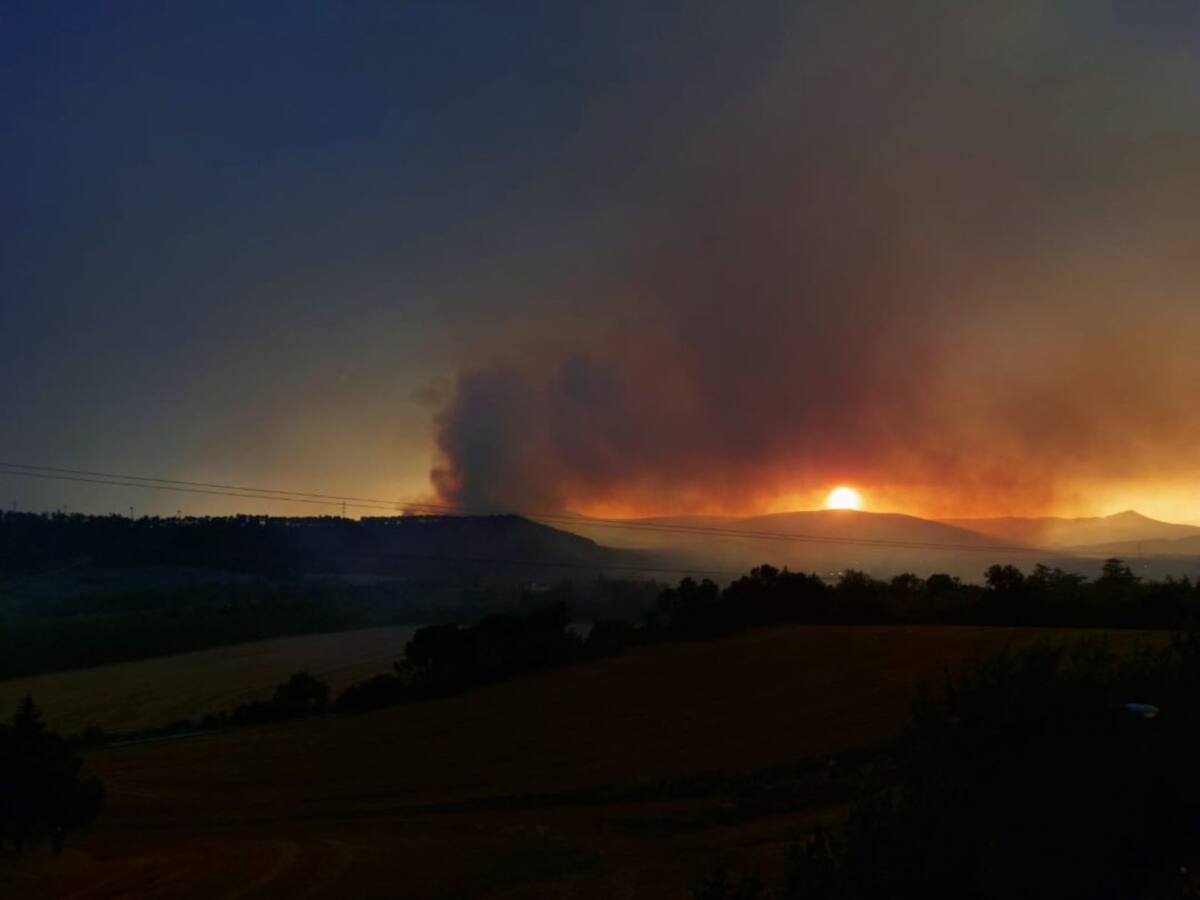 El incendio de Gazólaz quema 18 hectáreas de pinar