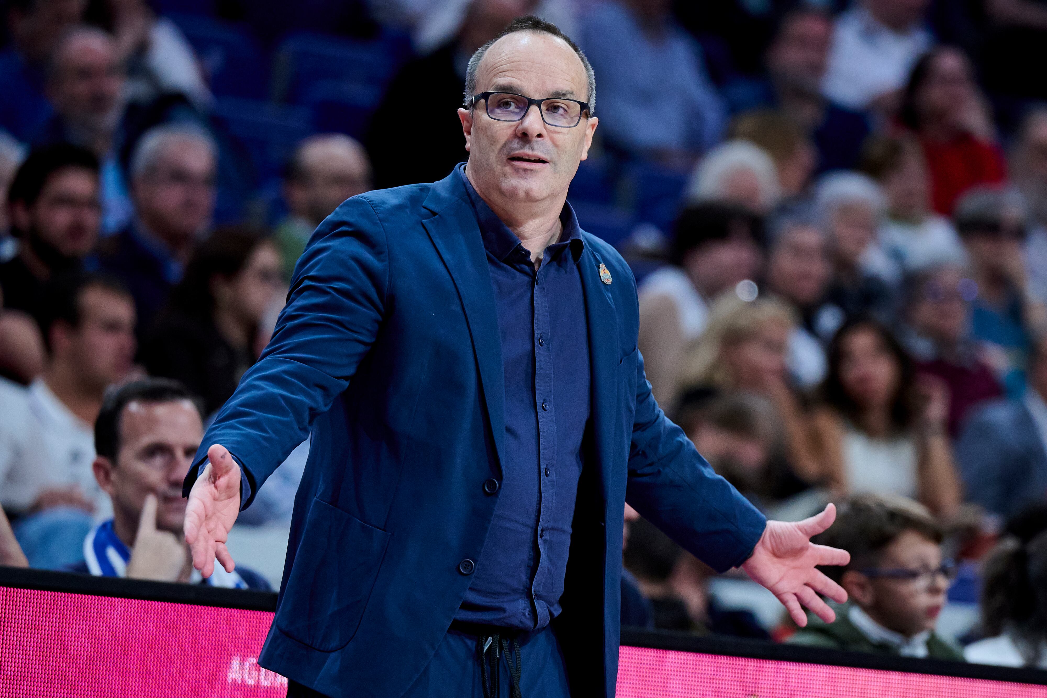 MADRID, SPAIN - OCTOBER 26: Coach Diego Ocampo of Baxi Manresa i