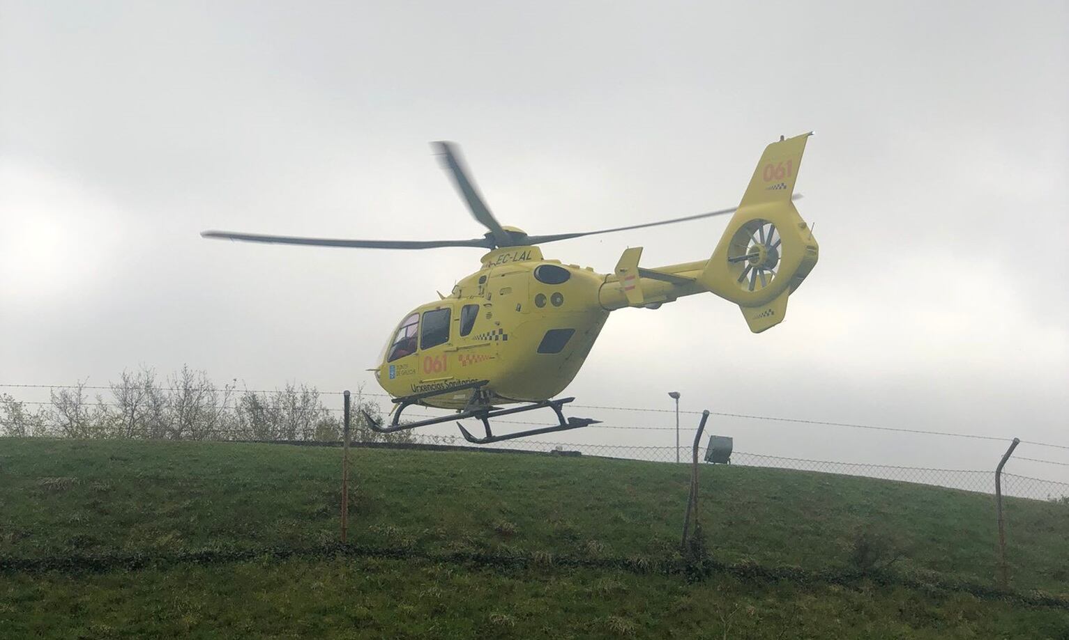 Helicóptero en el Monte Xalo