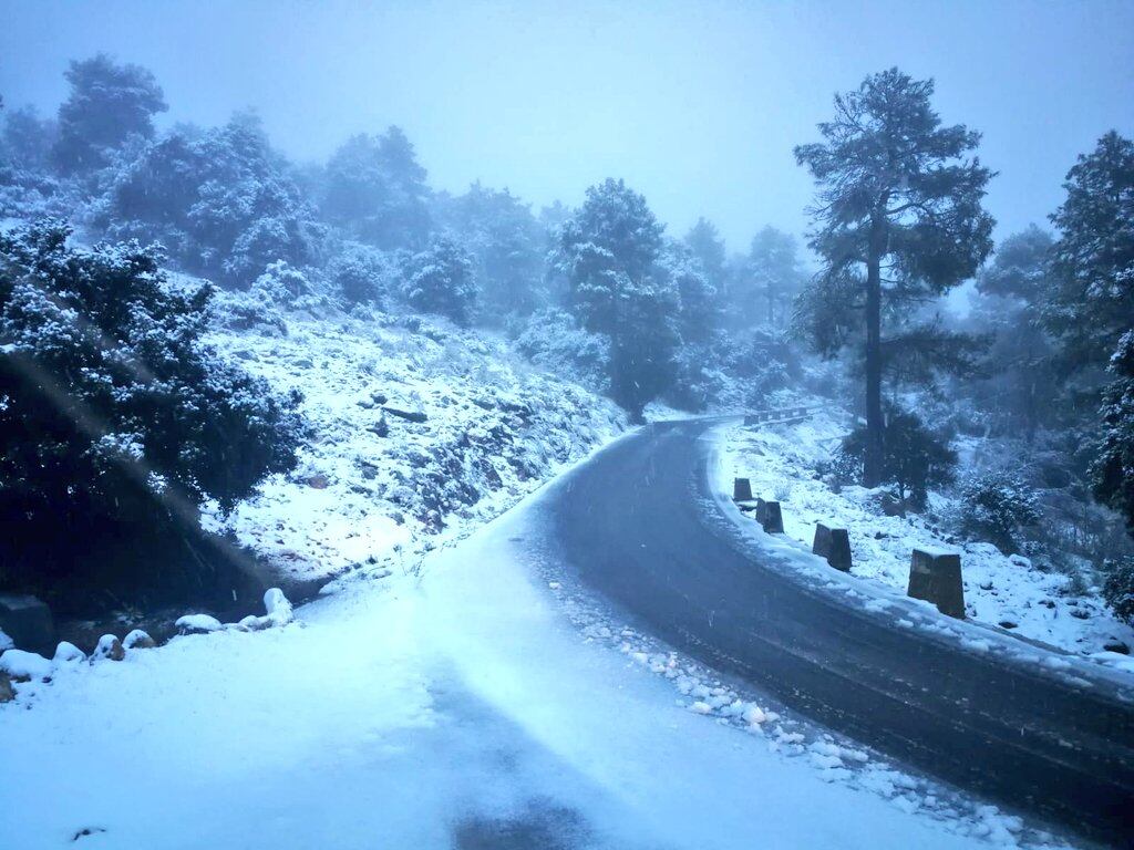 Nevada en Sierra Espuña