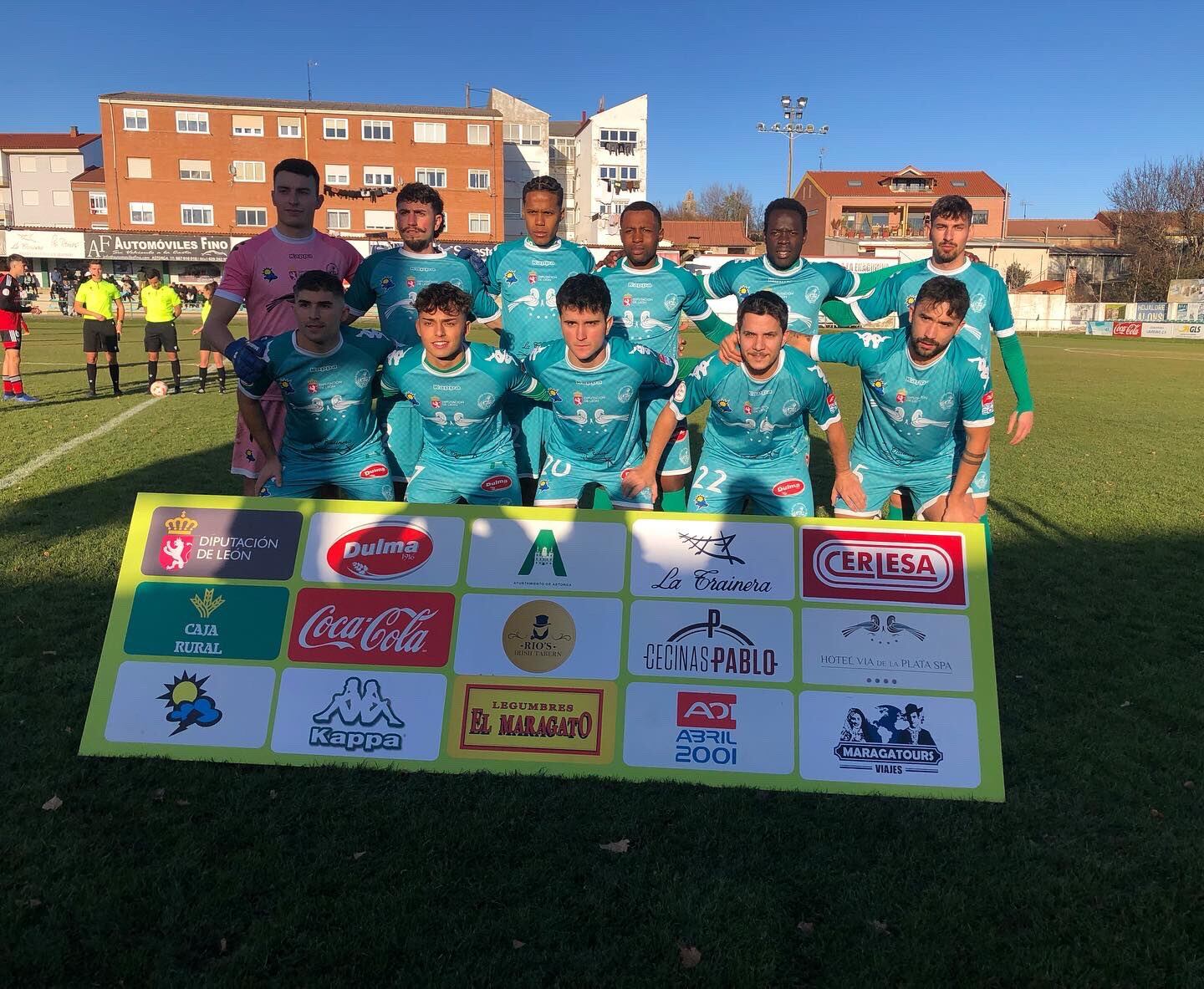 El once inicial con el que el Astorga se medía la pasada jornada el Mirandés B