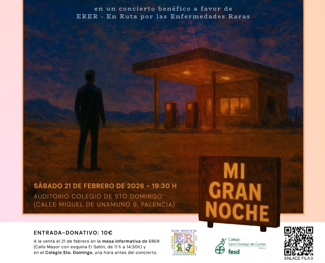 Concierto solidario “Mi Gran Noche” para visibilizar las enfermedades raras en Palencia