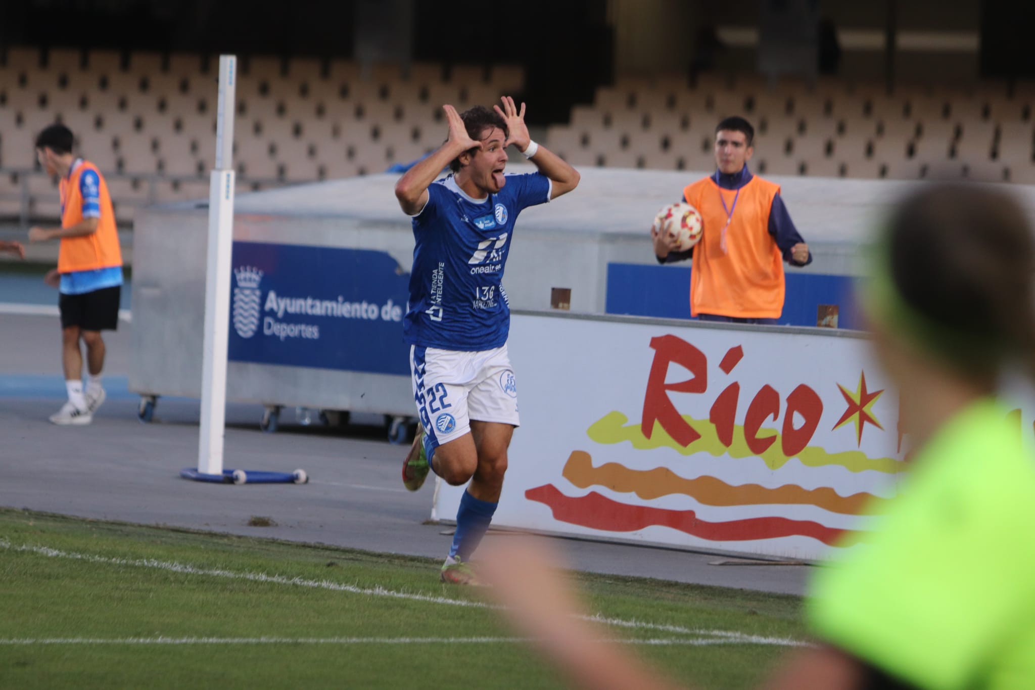 Beto celebrando el gol del empate