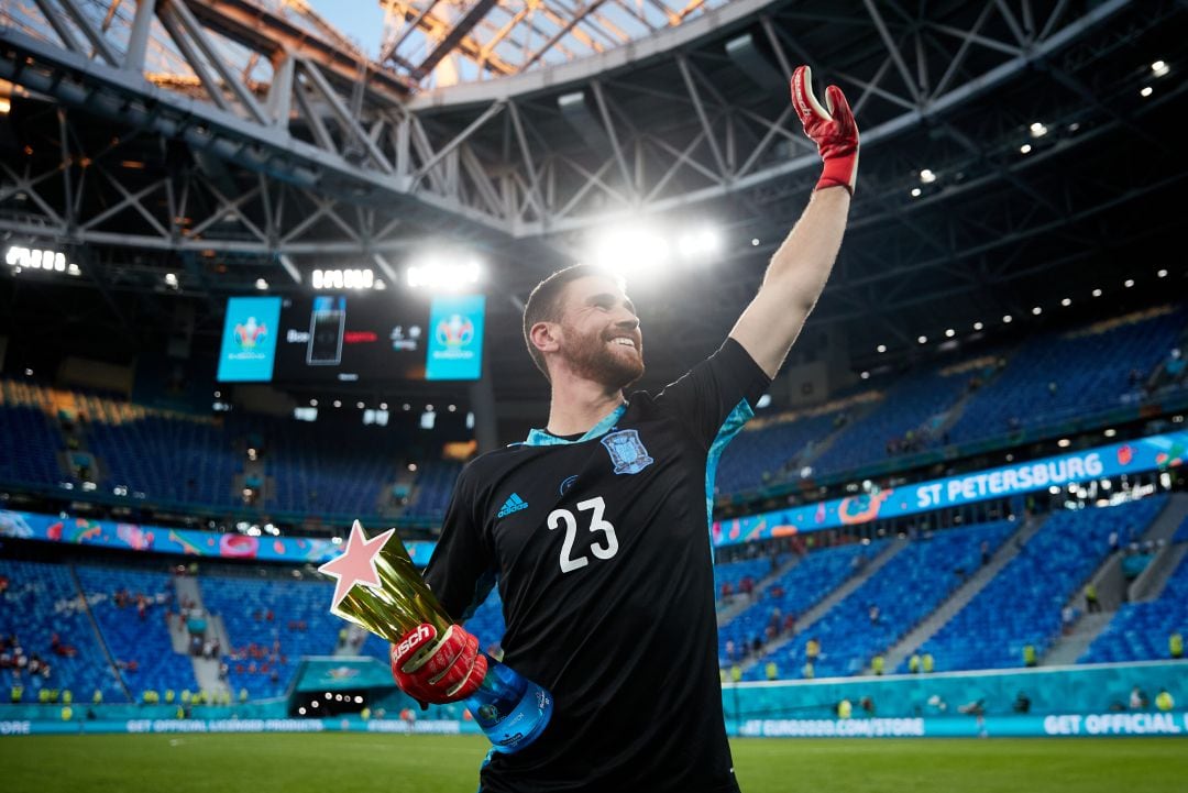 Unai Simón, en el partido ante Suiza