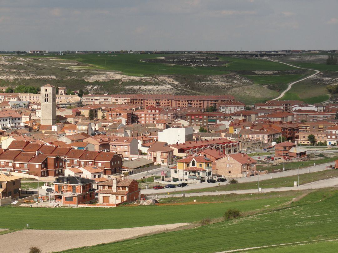 Imagen de archivo de construcción de viviendas en Cuéllar